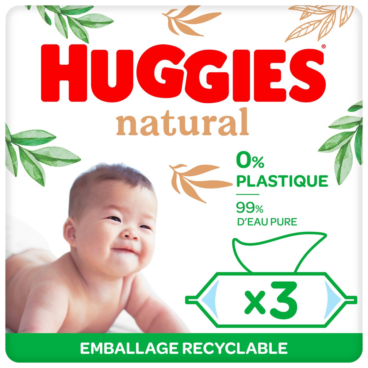 WATER WIPES Lingettes humides bébé 3x48 lingettes pas cher 