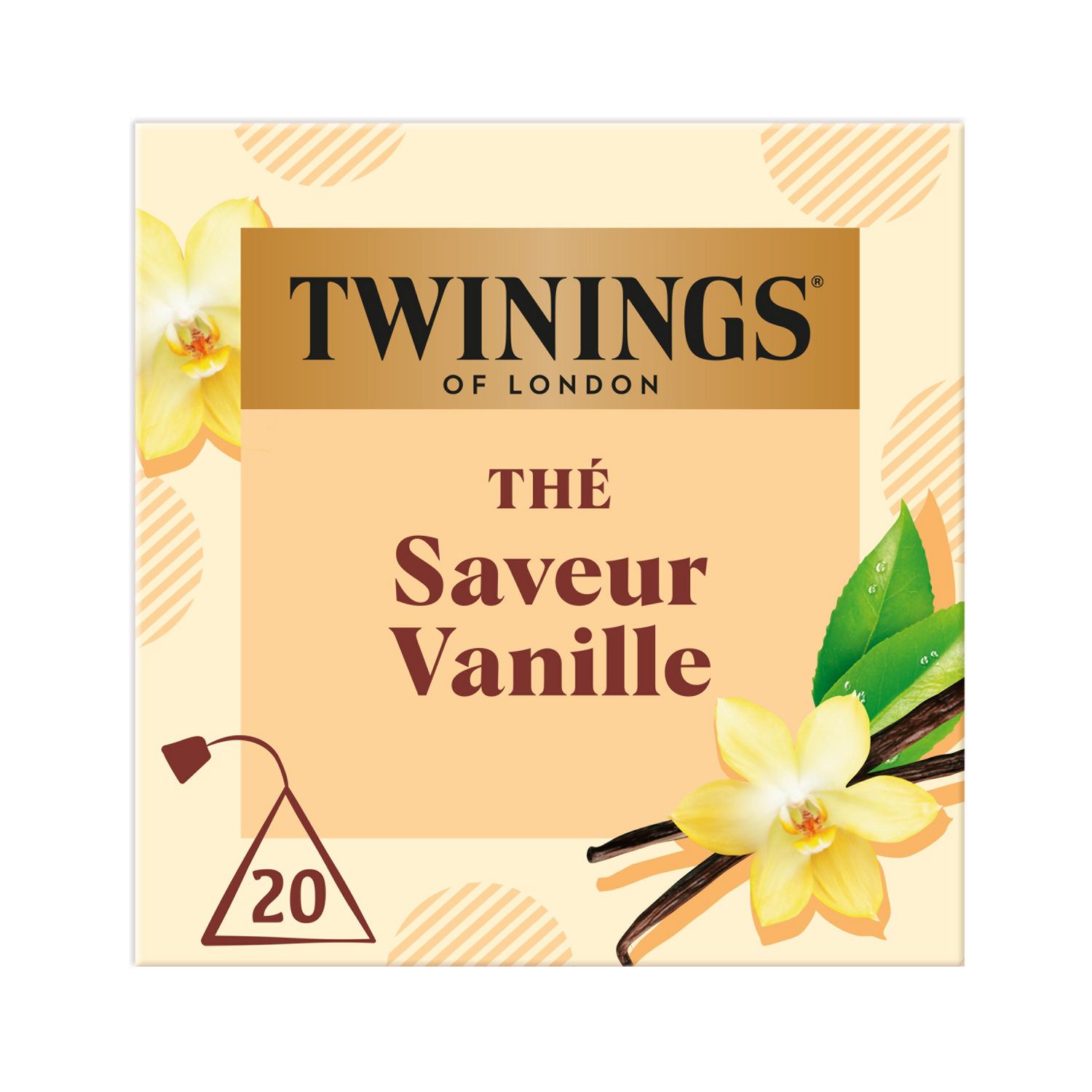 Twinings - Thé saveur vanille miel 20 sachets - Supermarchés Match