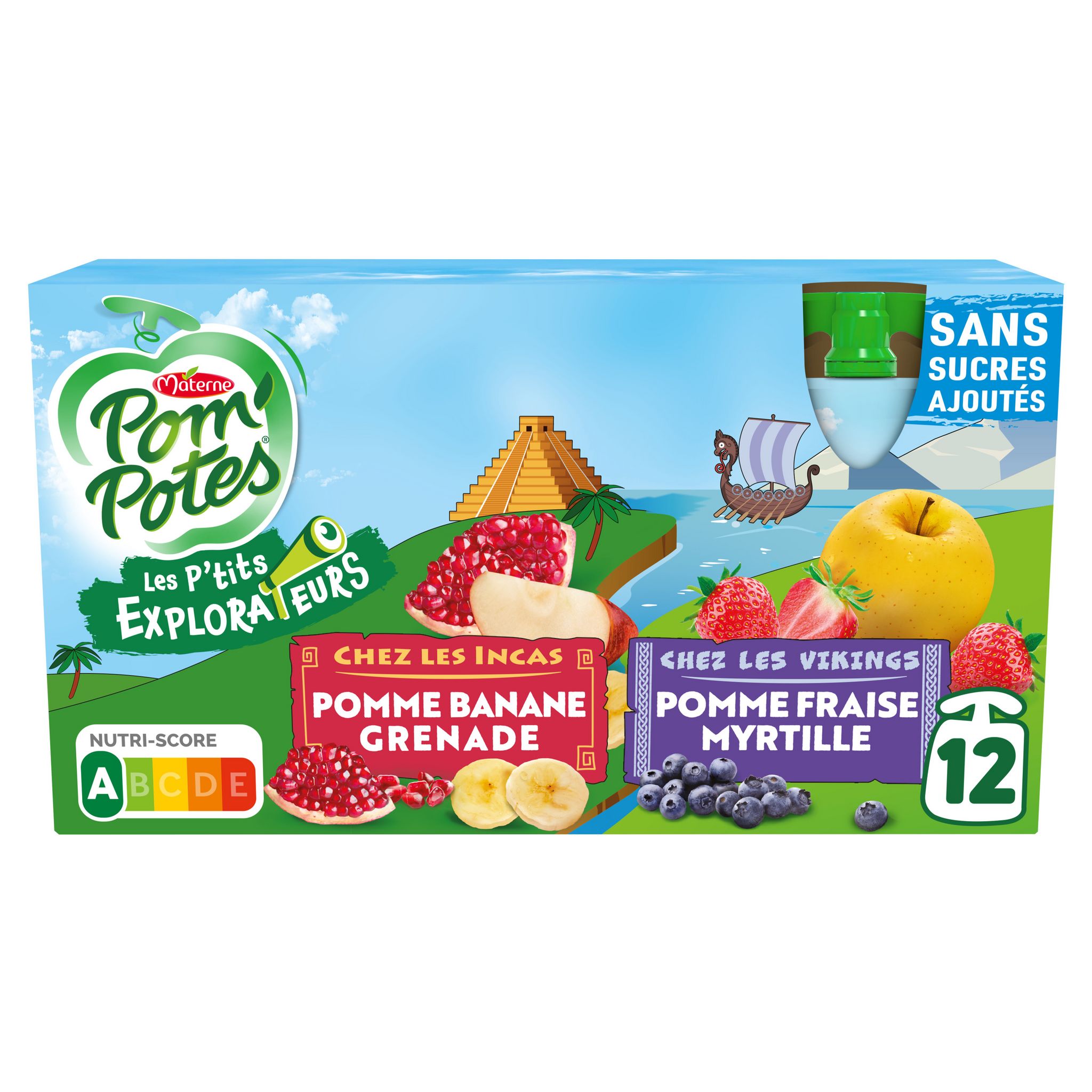 Materne Yaourts En Gourde Brassés Fraise Pom'Potes Les 4 Gourdes De 85 G -  DRH MARKET Sarl