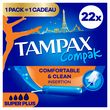 TAMPAX Compak tampons avec applicateur super plus 22 tampons