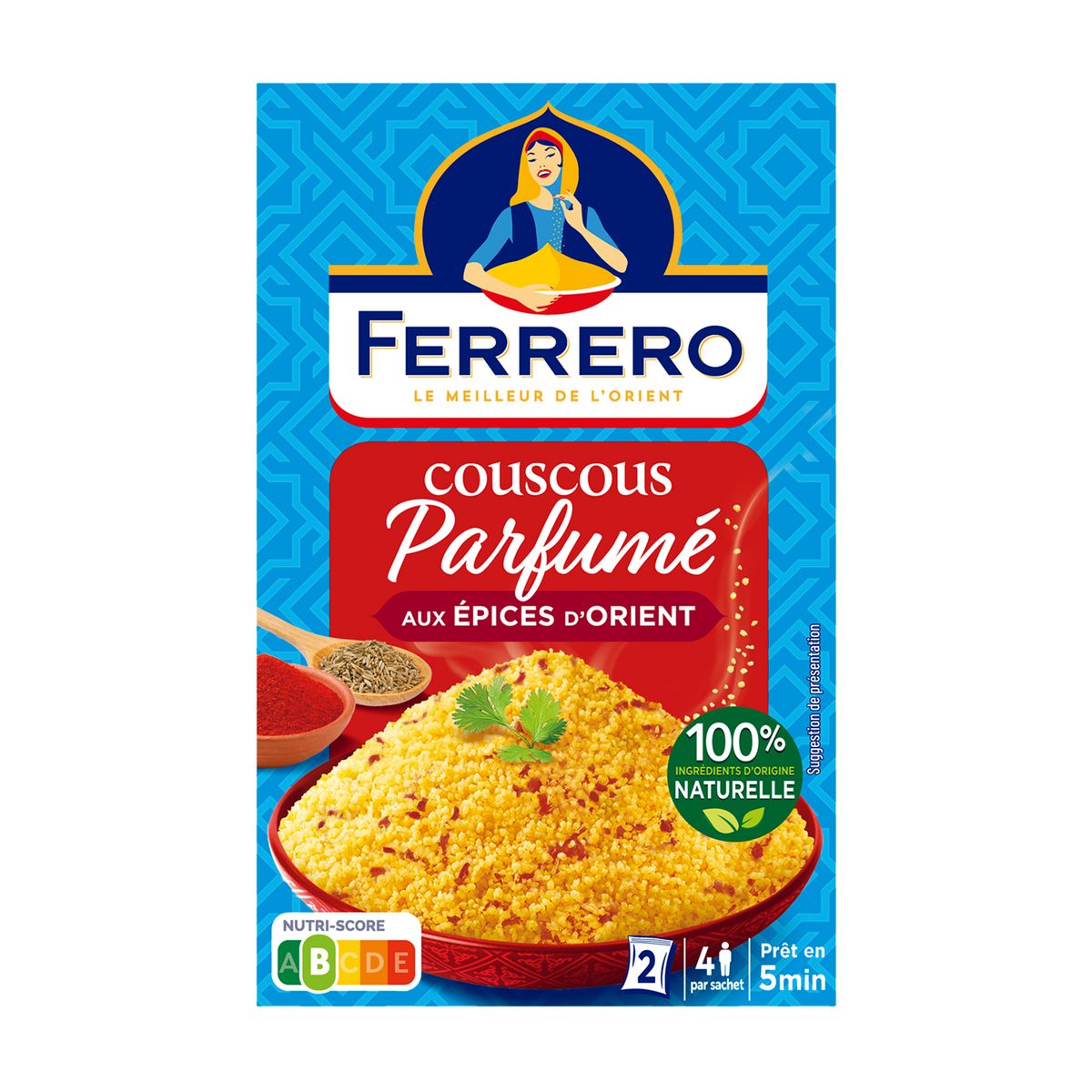 FERRERO Couscous cuisiné aux épices d'Orient 2x200g