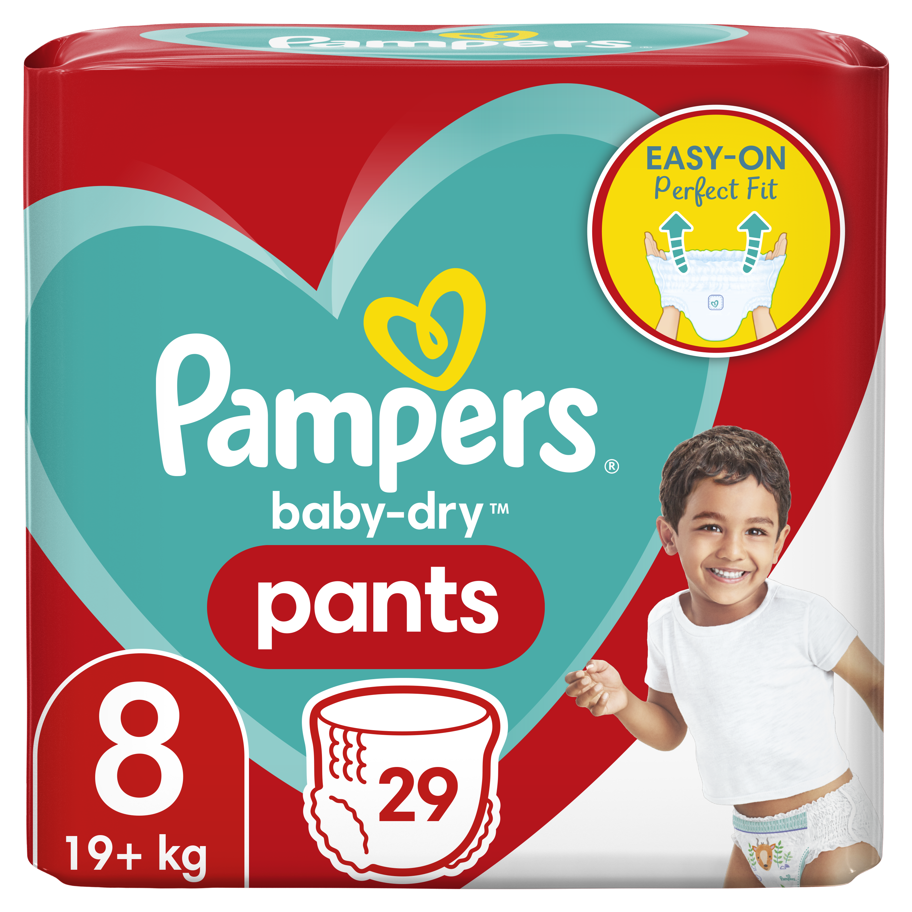 PAMPERS Baby-dry pants couches culottes taille 8 (+19kg) 29
