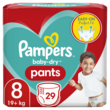 PAMPERS Baby-dry pants couches culottes taille 8 (+19kg) 29 couches