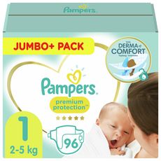 PAMPERS Premium protection couches taille 1 (2-5kg) 96 couches