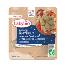BABYBIO Assiette ravioli butternut sauce aux tomates et champignons bio dès 15 mois 200g