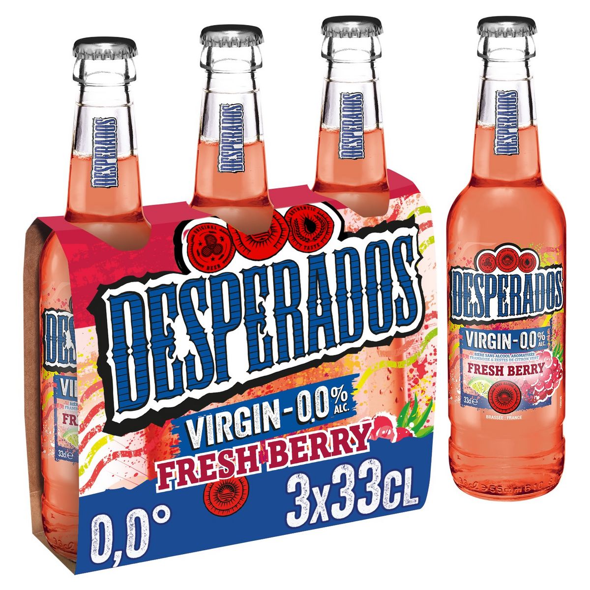 DESPERADOS Bière Red aromatisée framboise & zestes de citron vert