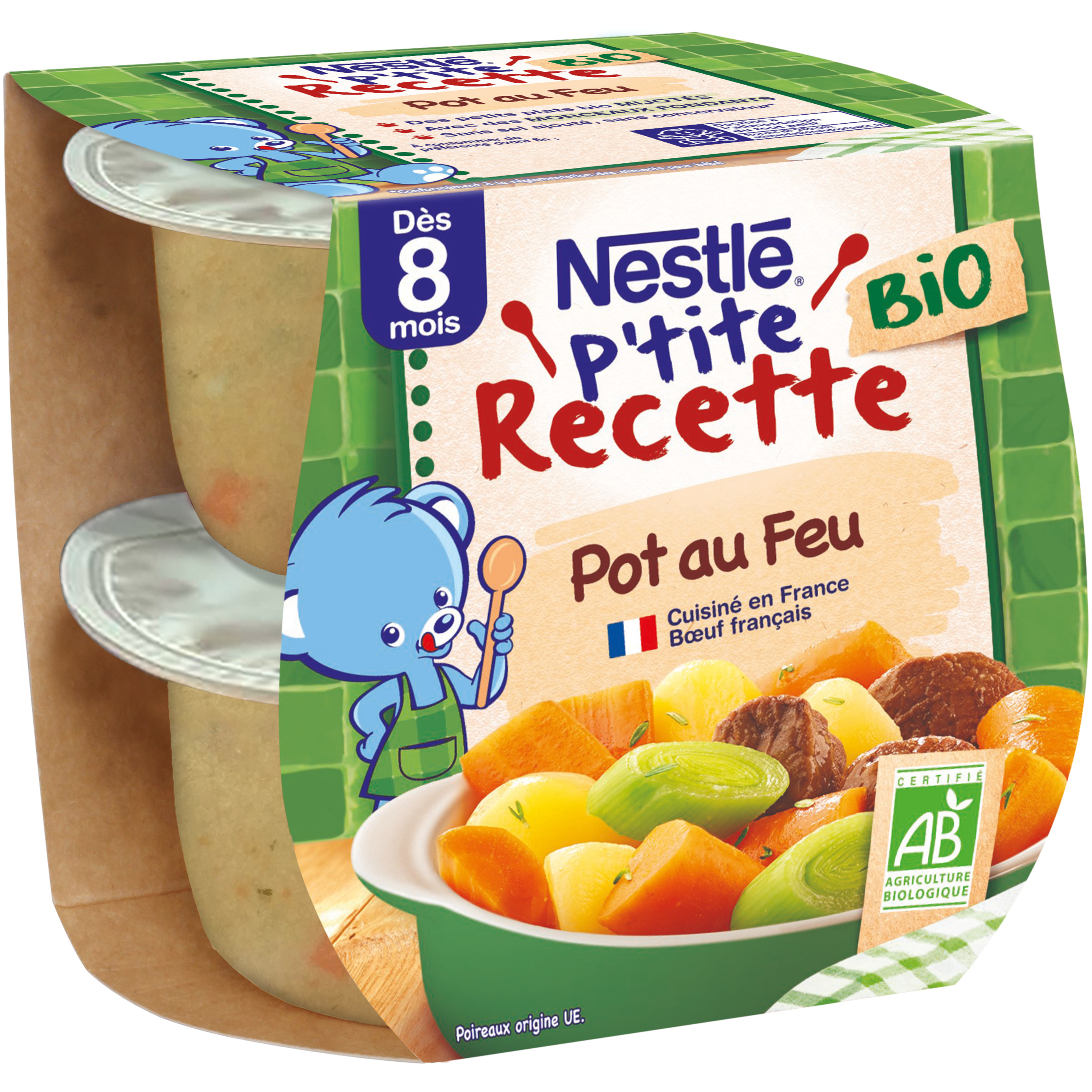 HIPP Petit pot aux légumes bio 4 variétés dès 4 mois 4x125g pas cher 