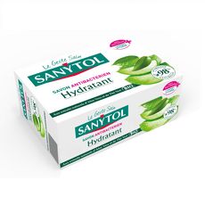 SANYTOL Savon hydratant antibactérien aloé véra et thé vert bio 100g