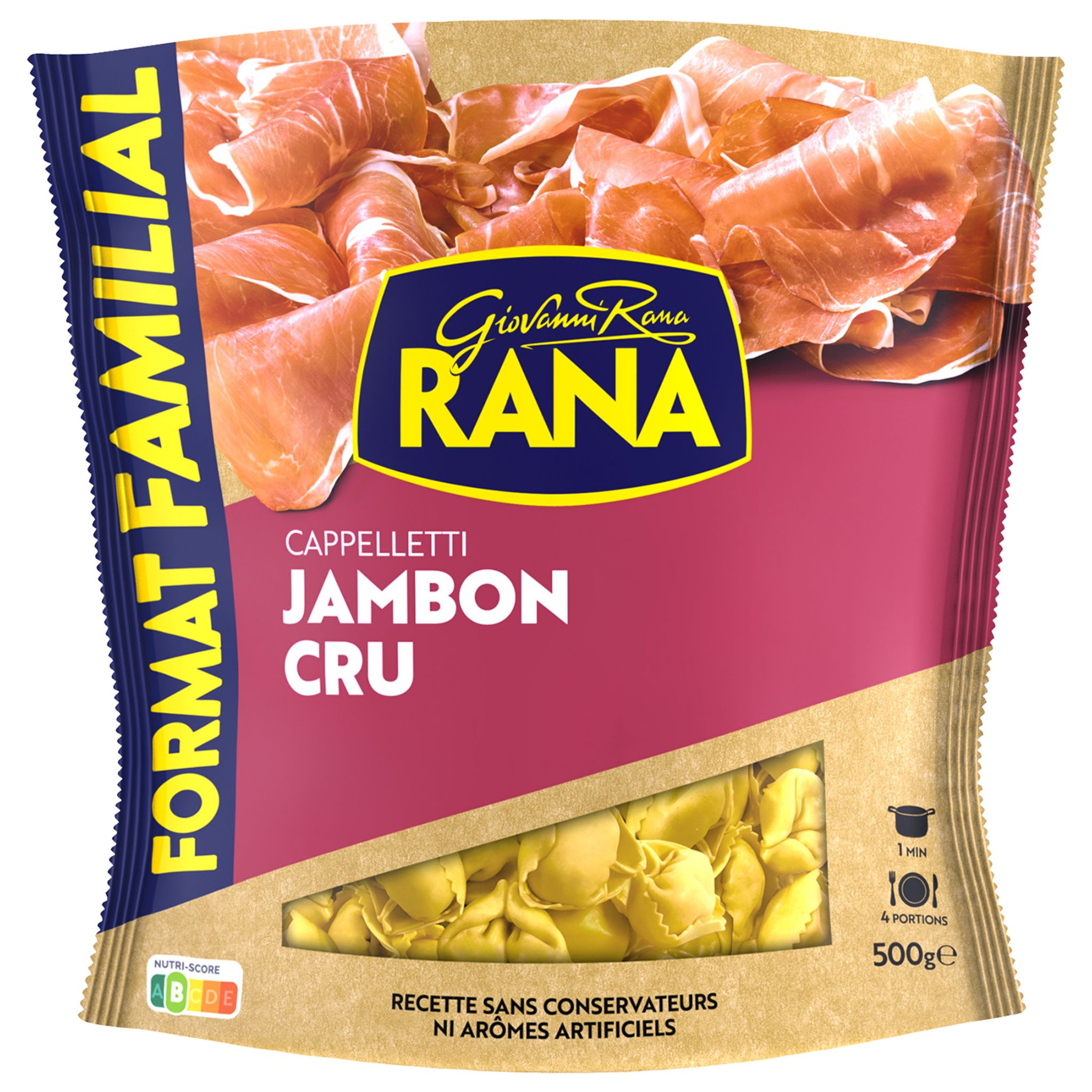 RANA Cappelletti jambon cru 2 portions 500g pas cher 