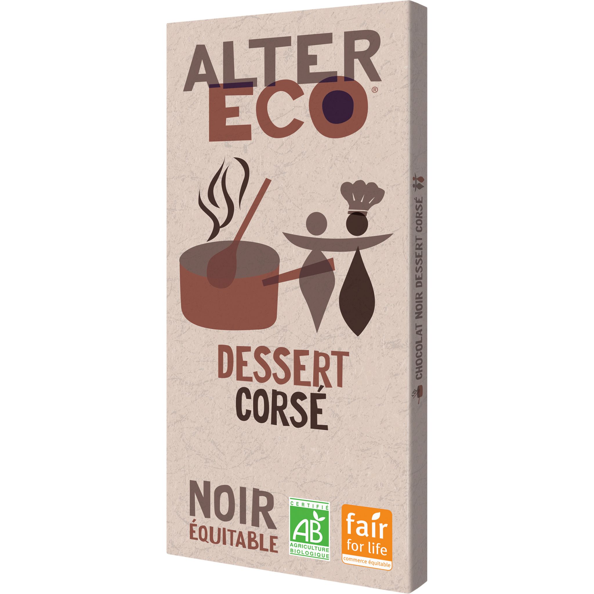 AUCHAN CULTIVONS LE BON Tablette de chocolat noir pâtissier corsé