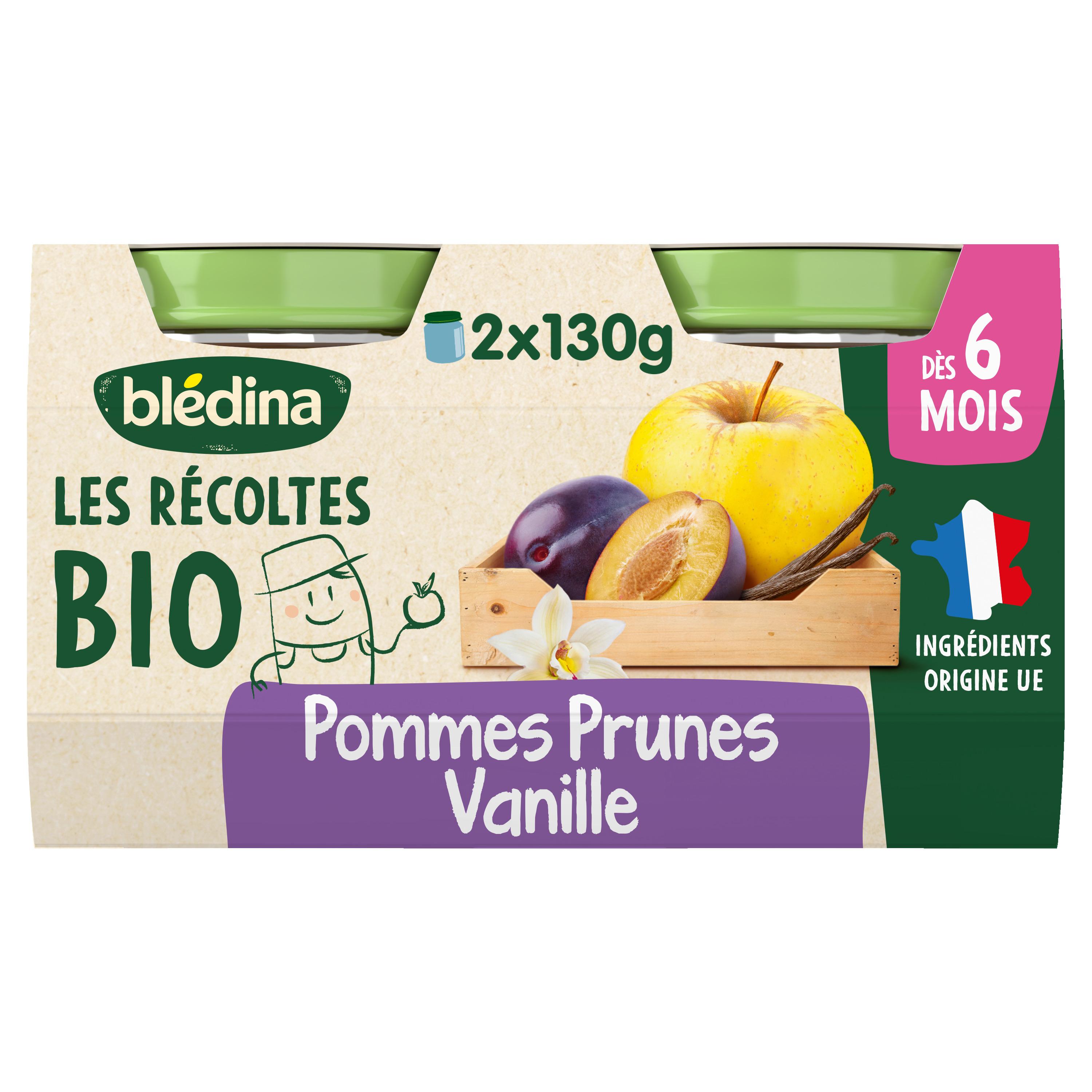 BLÉDINA Plat Bébé Nuit Bio 2x200g Les Recoltes Bio Dès 8 mois - La