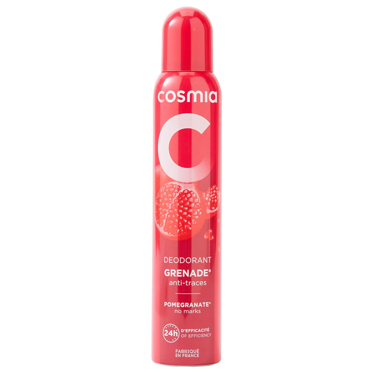 COSMIA Déodorant spray 24h à la grenade anti-traces 200ml
