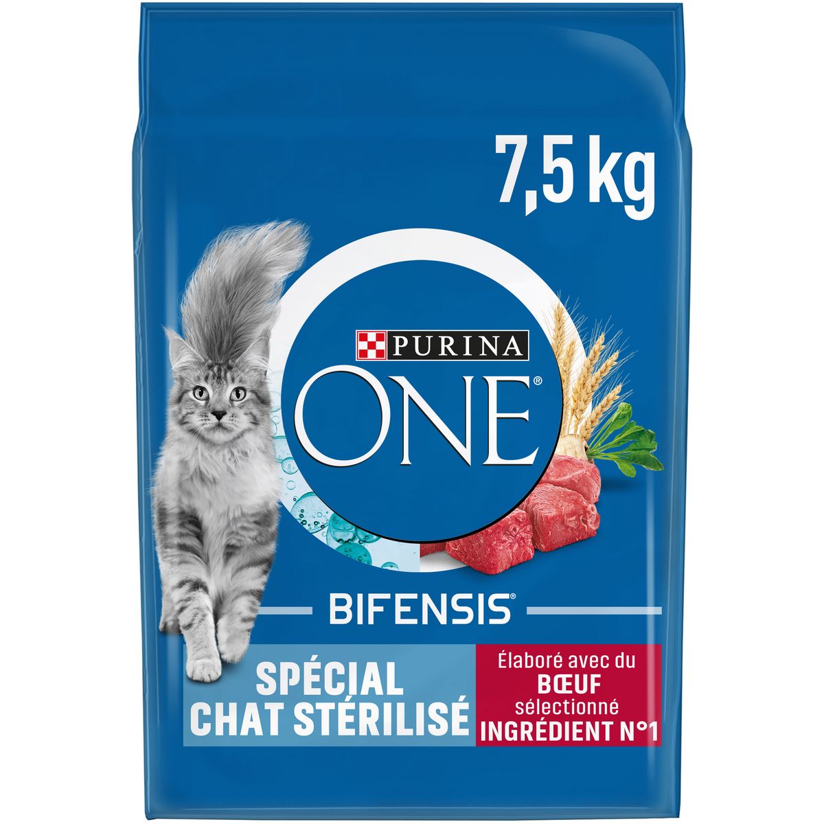 Croquettes pour chat Stérilisé au bœuf PURINA ONE