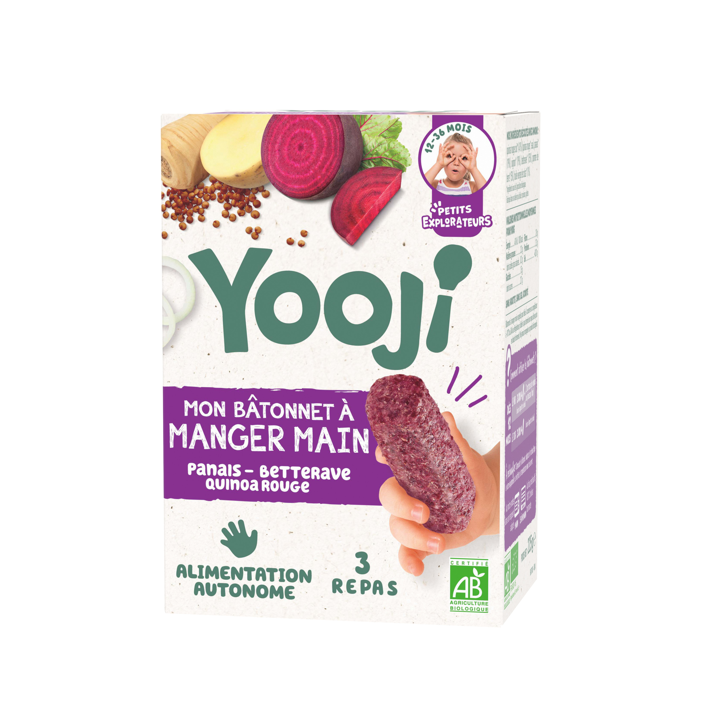 Bâtonnet légumes du soleil bio surgelé pour bébé - yooji - 300 g