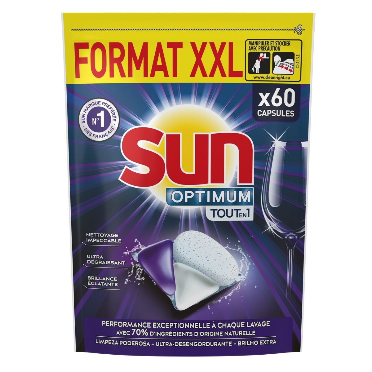 Sel régénérant Sun pour lave-vaisselle (4x1kg)