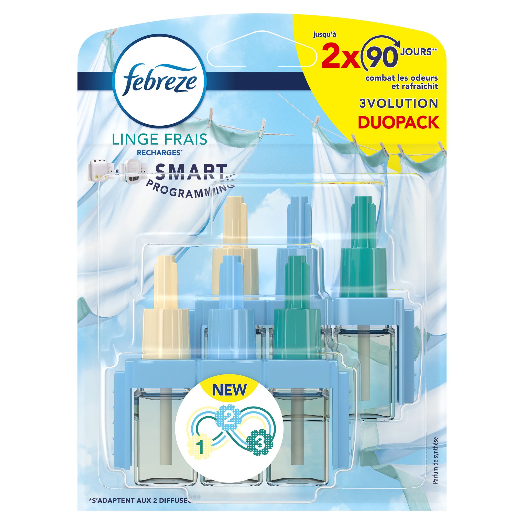 FEBREZE Smart recharge linge frais x2 pas cher 