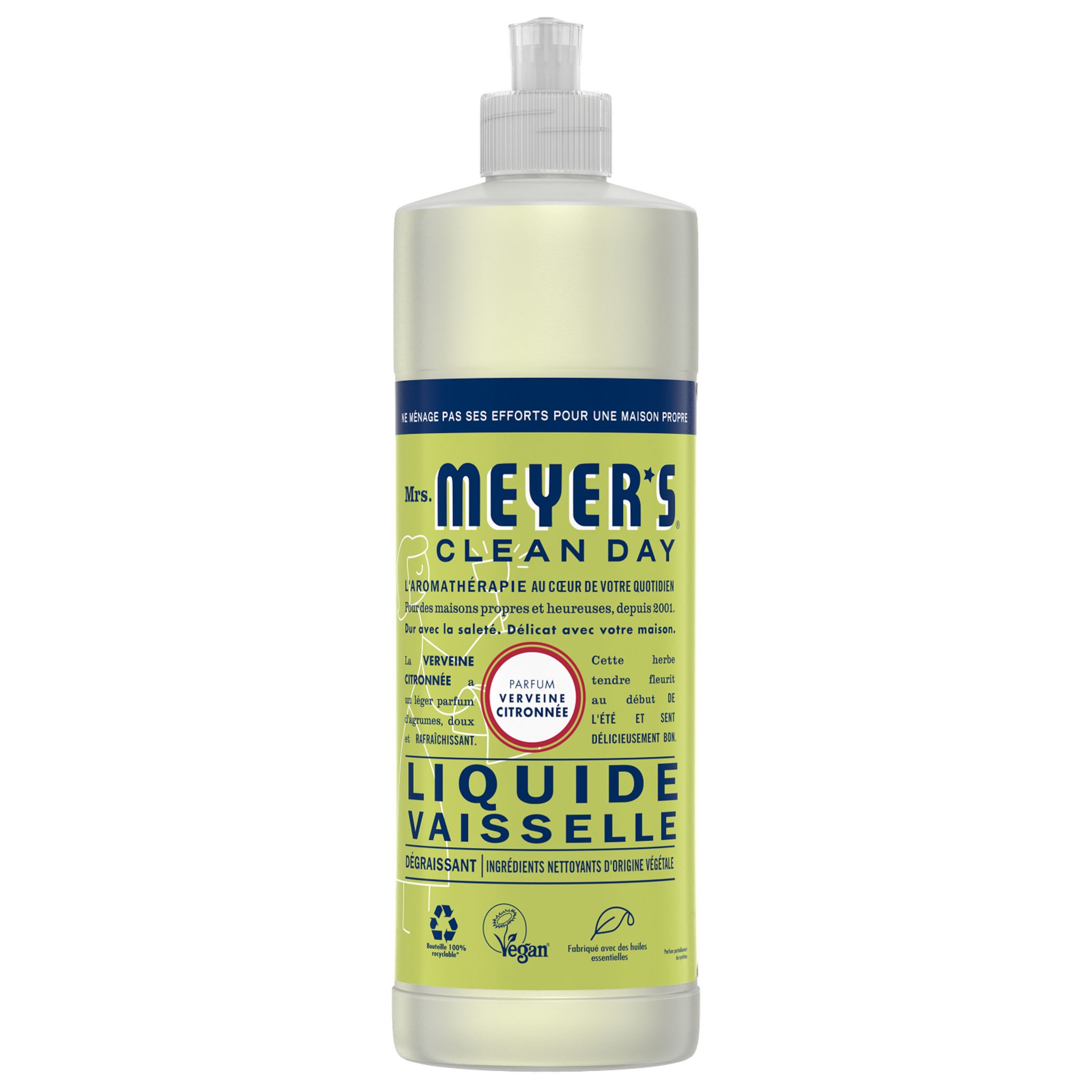 MRS MEYERS Liquide vaisselle dégraissant parfum verveine citronnée