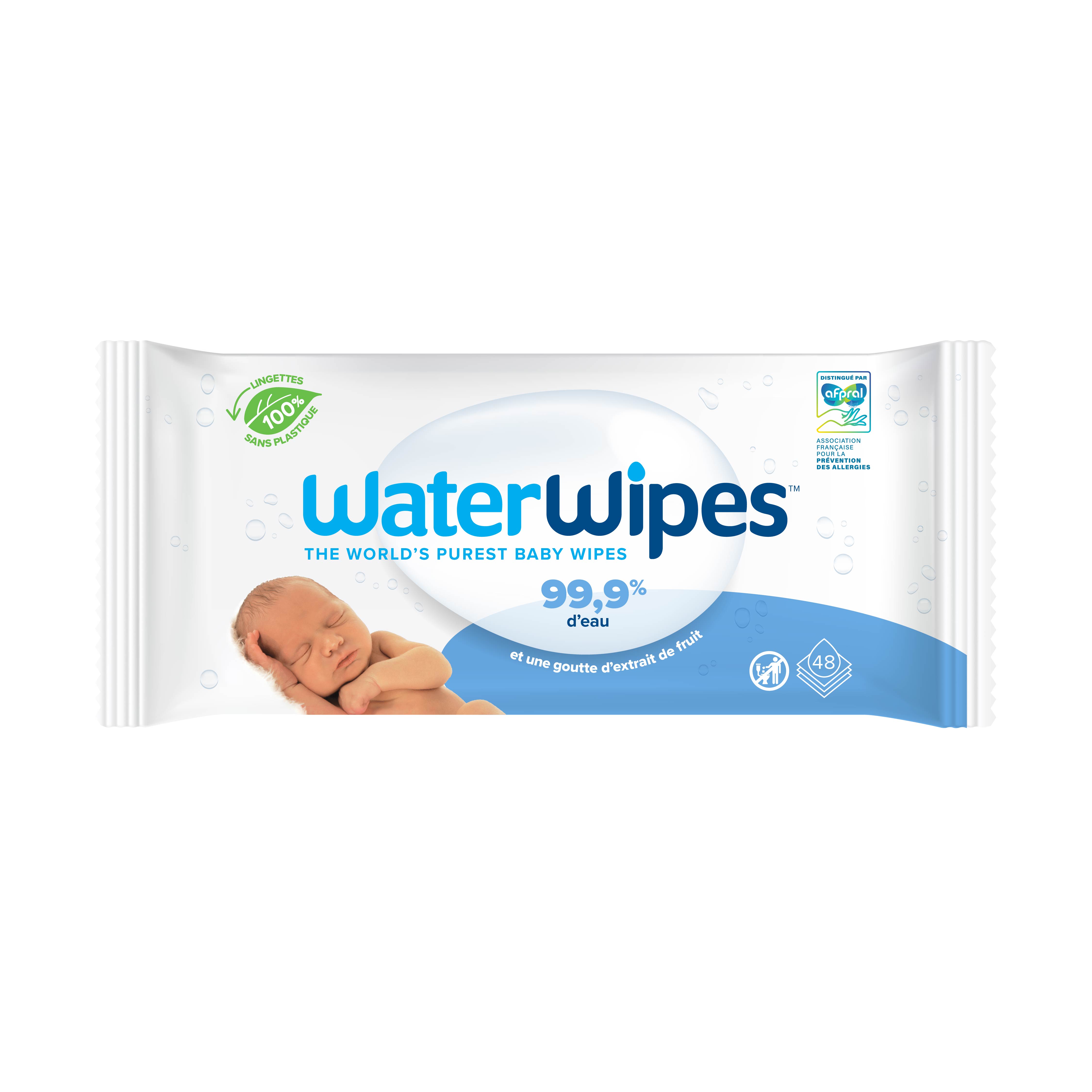 HUGGIES Natural lingettes bébé à l'eau 3x48 lingettes pas cher 