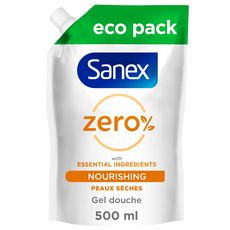 SANEX Zéro % Recharge gel douche peaux sèches 500ml
