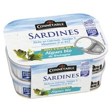 CONNETABLE Sardines à l'huile d'olive bio  2x135g