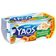 YAOS Yaourt à la grecque aux morceaux d'abricots 4x125g