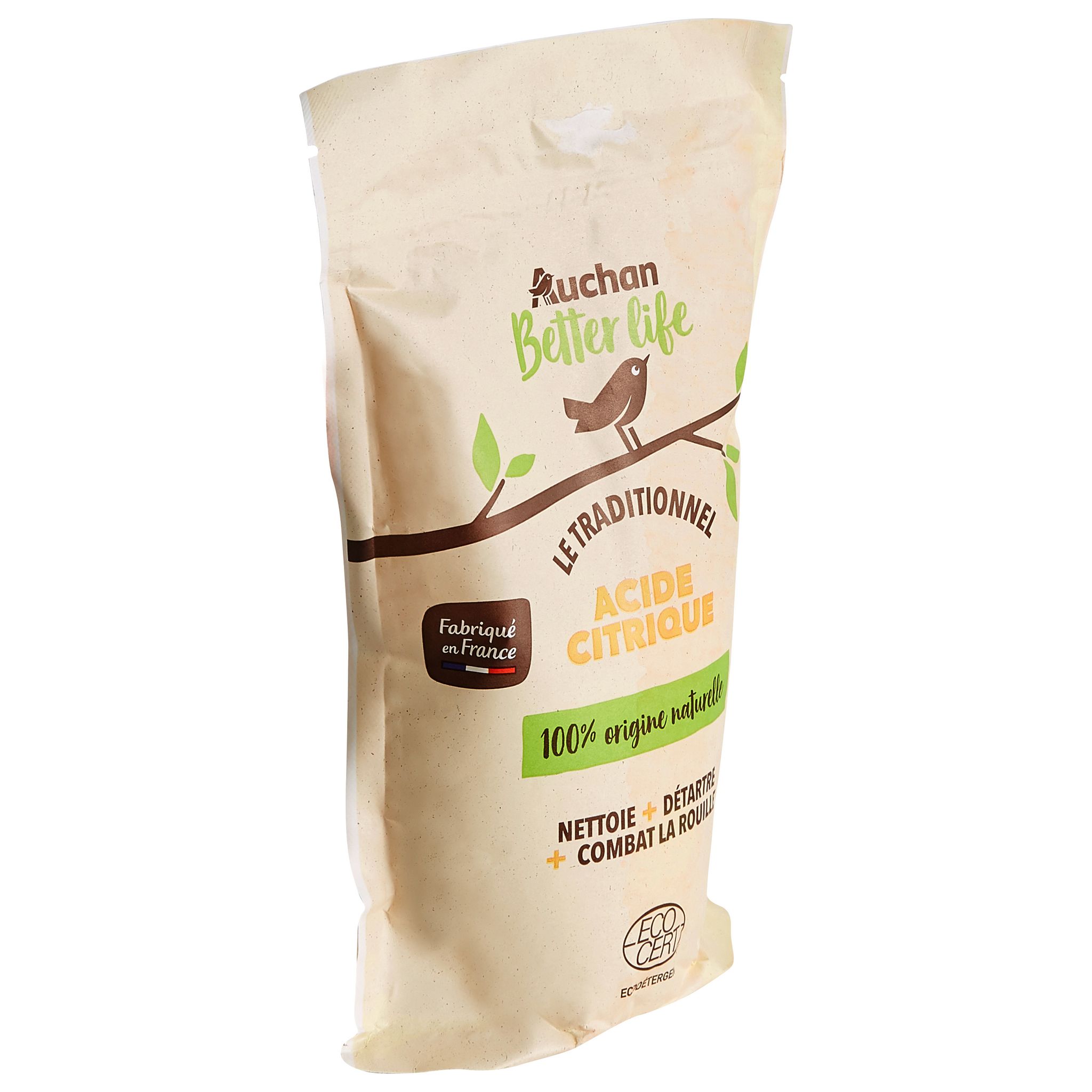 AUCHAN BETTER LIFE Acide citrique 500g pas cher 