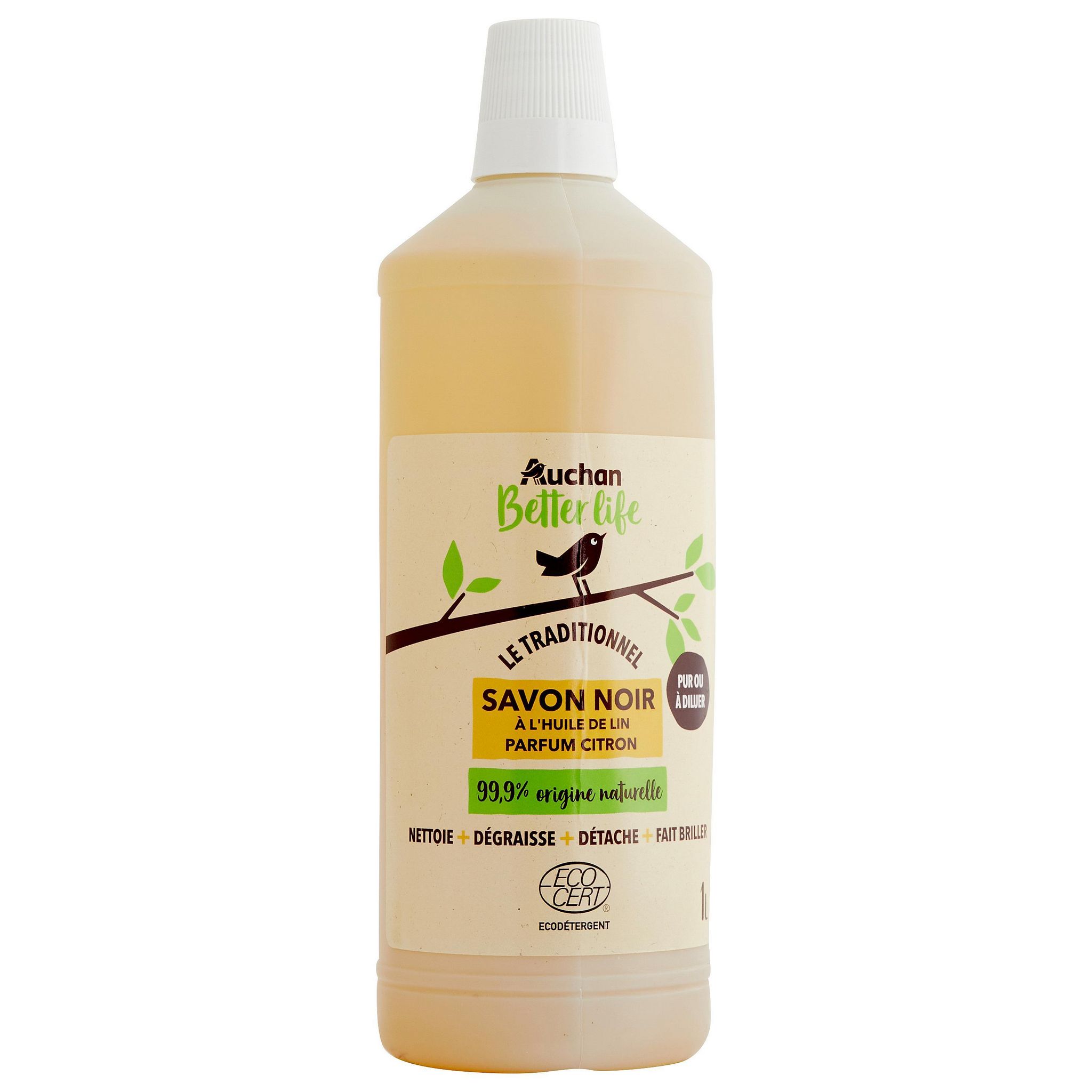 AUCHAN Better life spray savon noir à l'huile de Lin 750ml pas