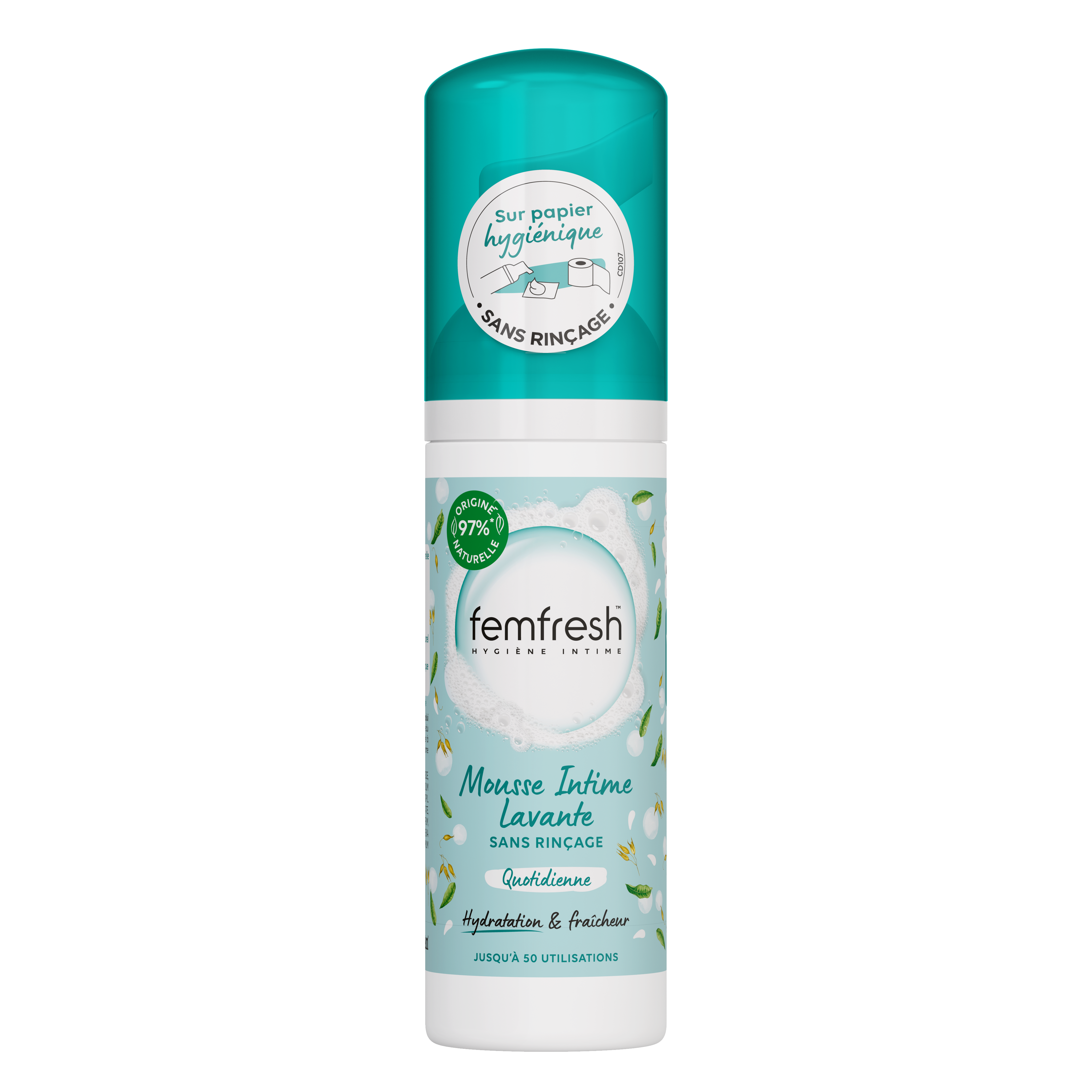 FEMFRESH Mousse intime lavante quotidienne 50ml pas cher 