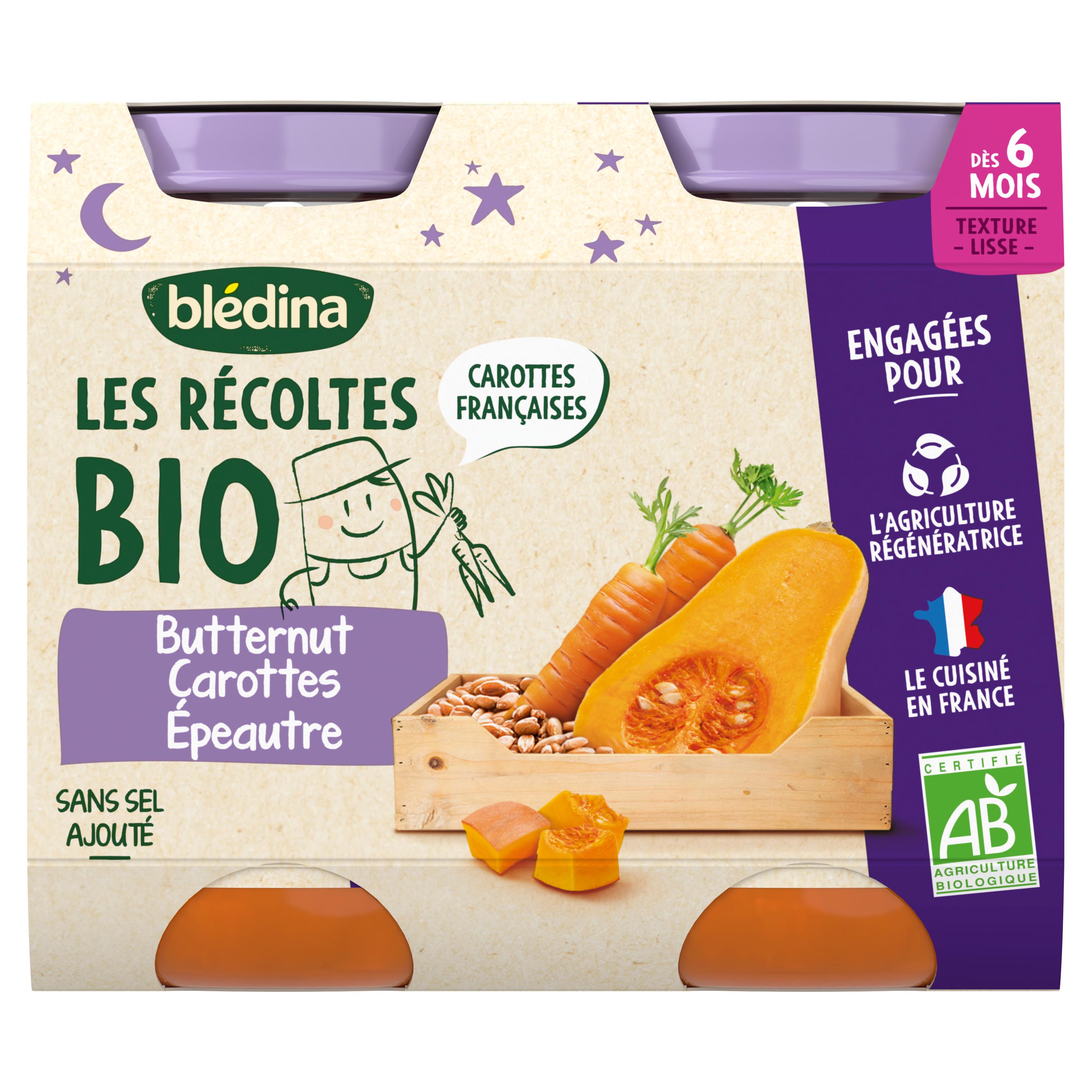 LES RECOLTES BIO - Petits Pots Carottes Bio - Dès 4/6mois, 2x130g