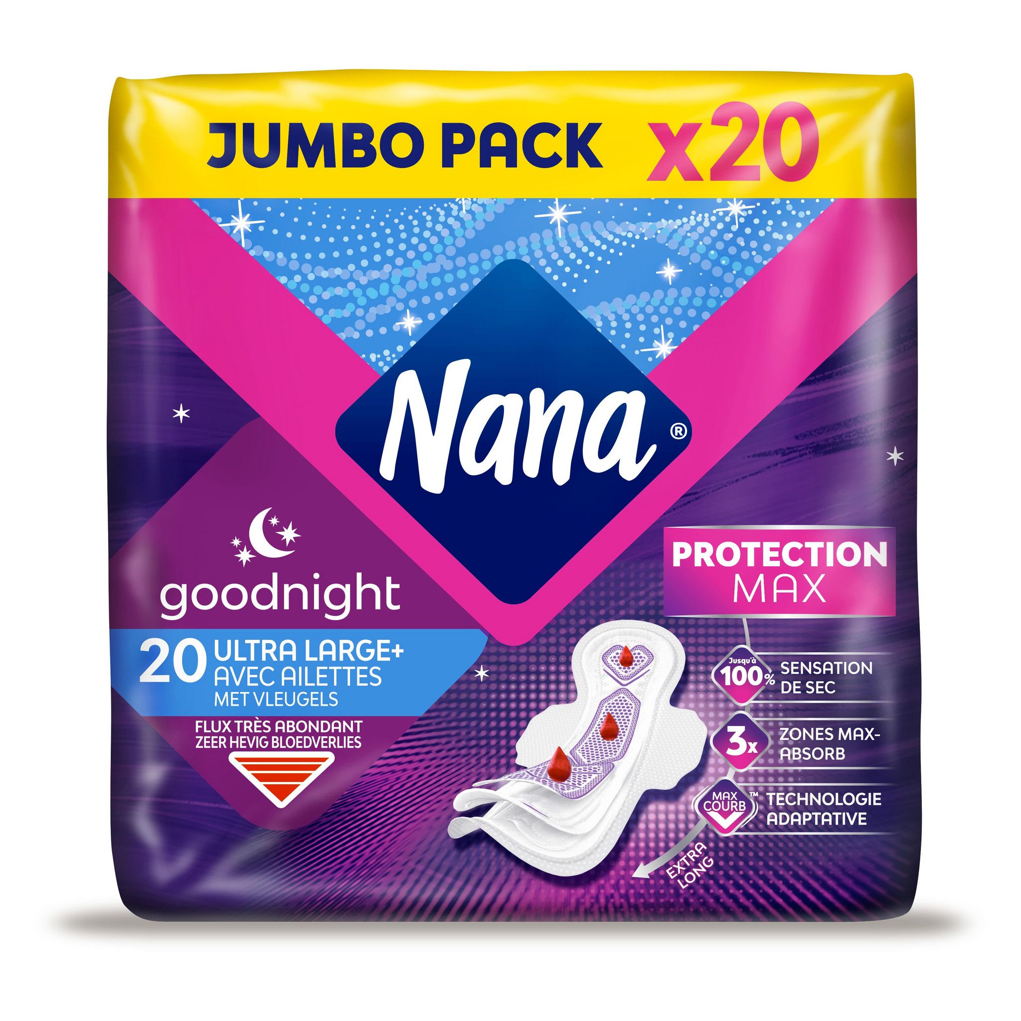 Serviette hygiénique nuit NANA