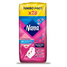 SERVIETTES HYGIÉNIQUES NANA V-PROTECTION ULTRA PLUS AVEC AILETTES