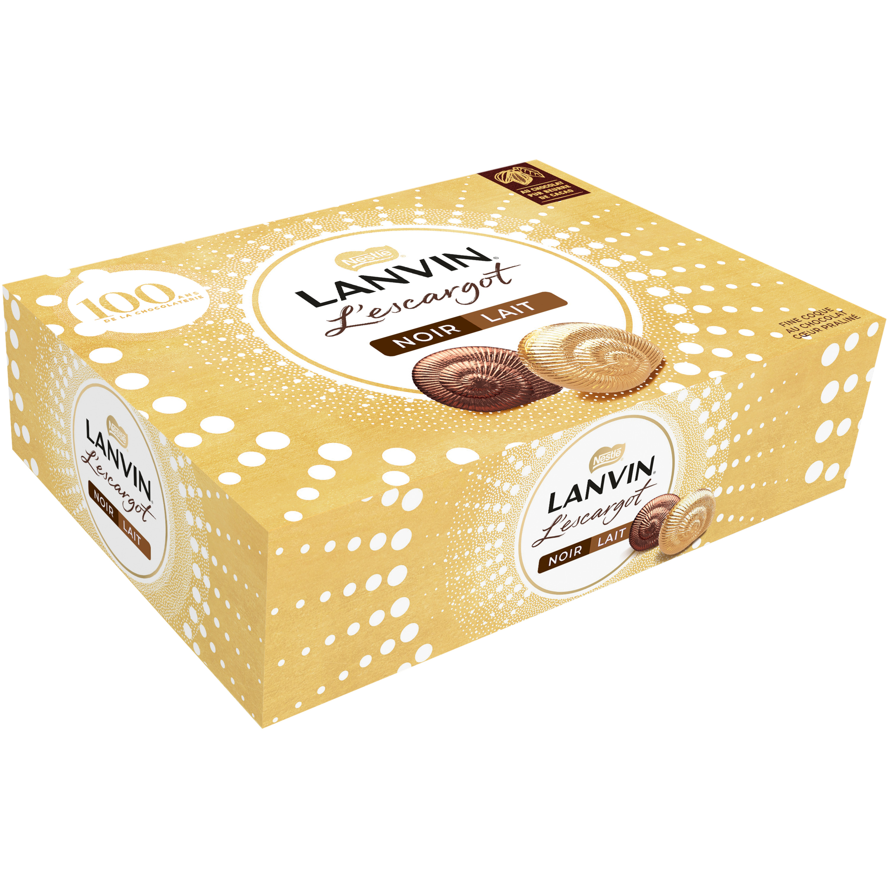L'Escargot - Bonbons de chocolat au lait fourrés au praline - Lanvin - 195 g