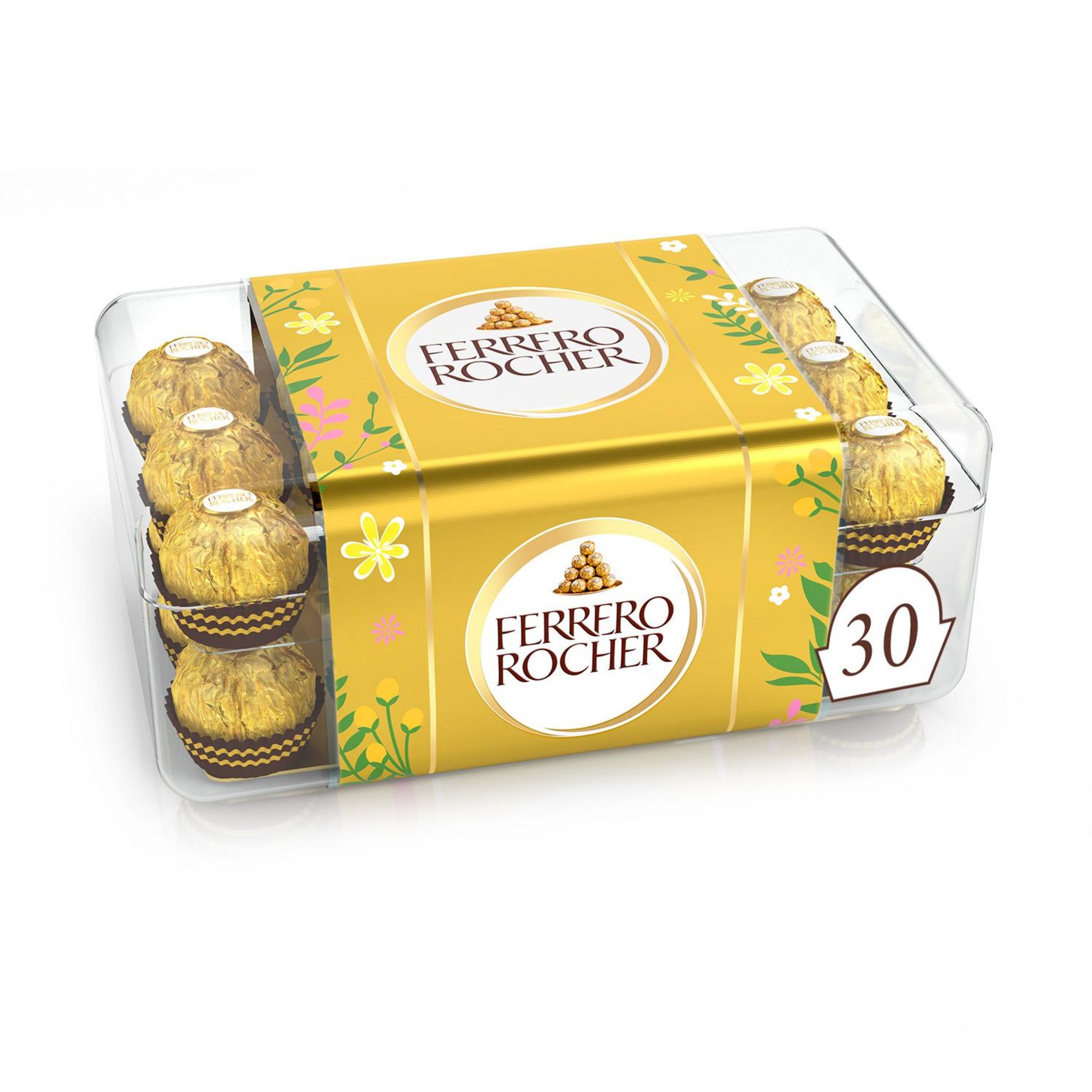 FERRERO ROCHER Fines gaufrettes de chocolat au lait et aux noisettes 30  pièces 375g pas cher 