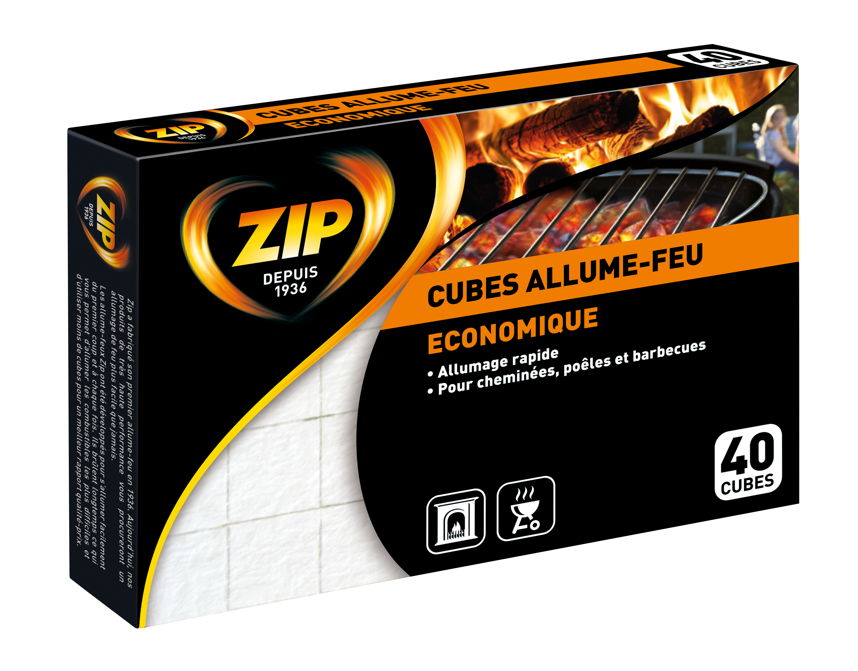 Allume-feu économique Maxi Pack, Zip (x 70 cubes)  La Belle Vie : Courses  en Ligne - Livraison à Domicile