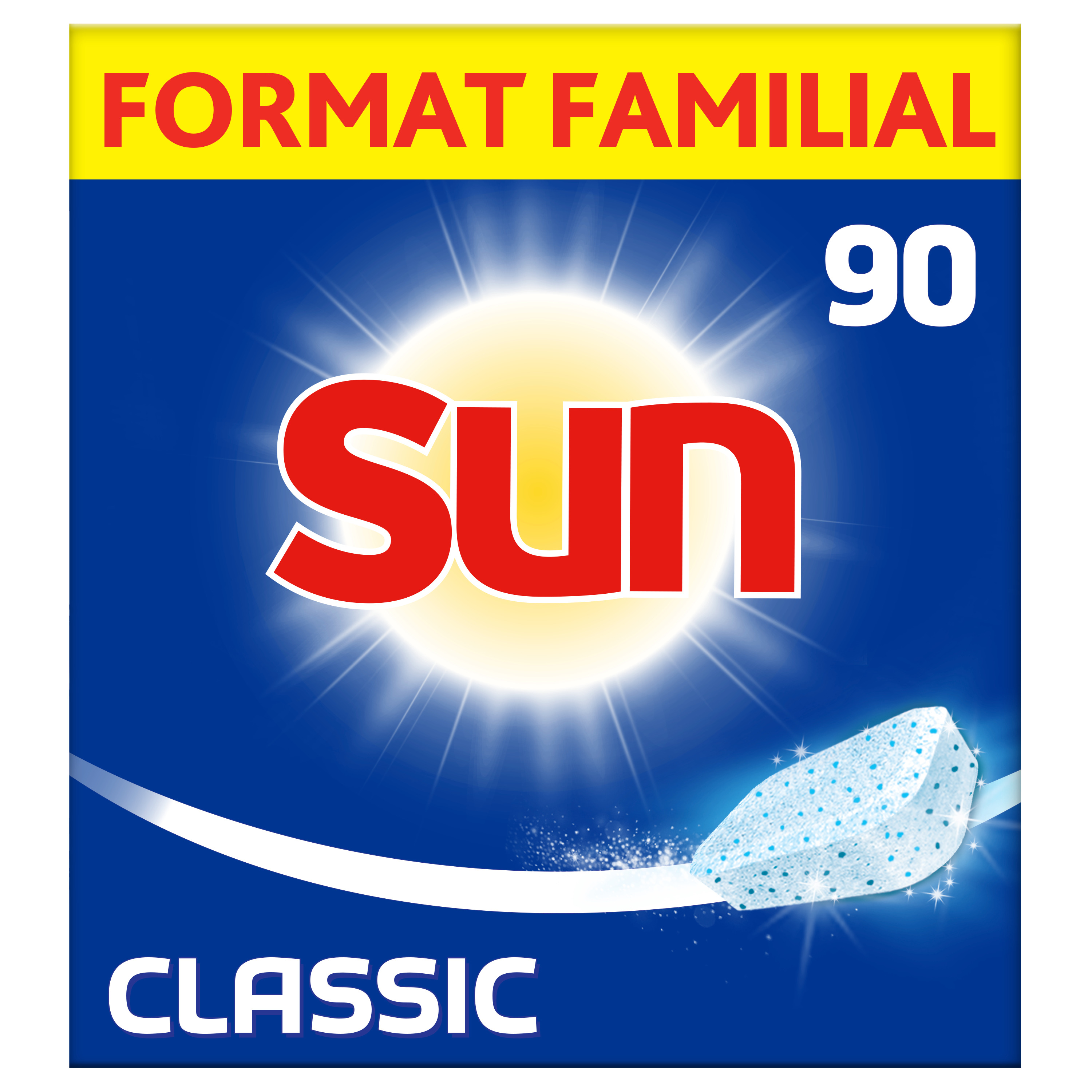 Sun Nettoyant Lave-Vaisselle Classique 3 Doses Contre le Calcaire et les  Dépôts de Graisse : : Epicerie