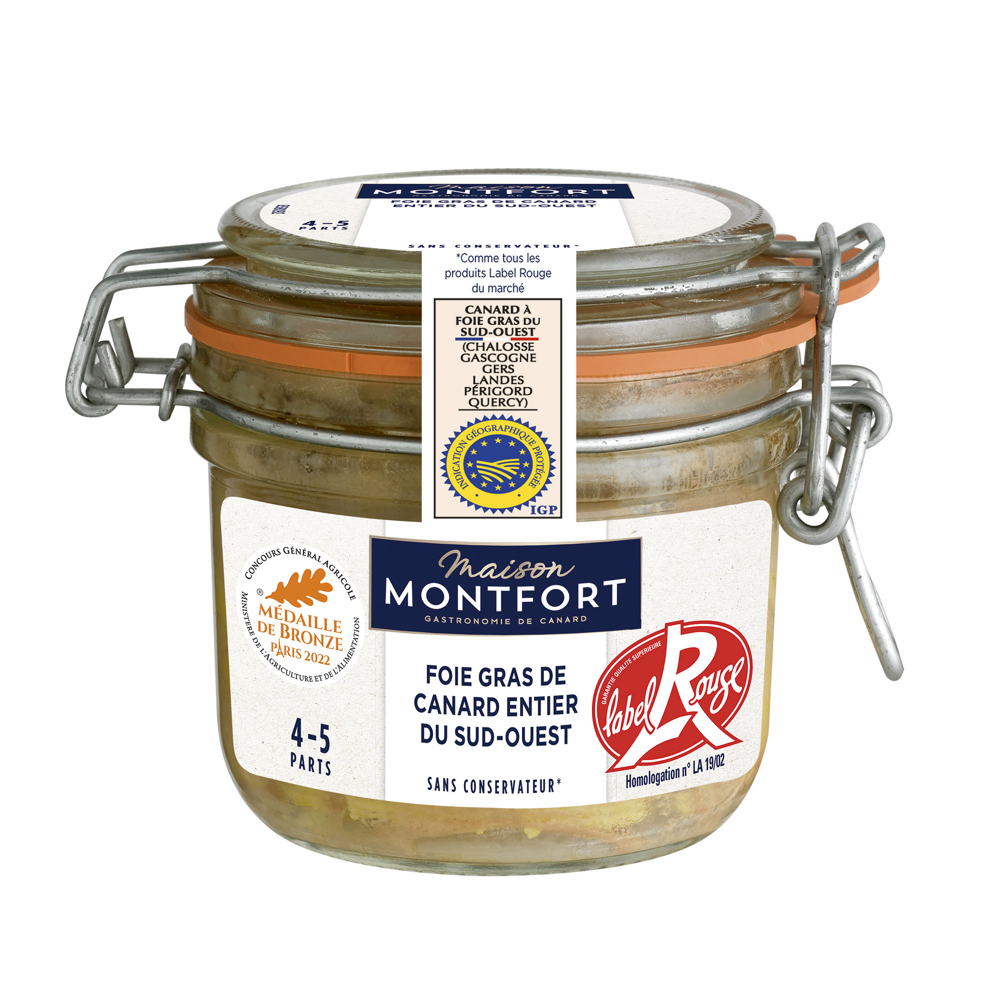 MAISON MONTFORT Foie gras de canard entier du Sud-Ouest Label