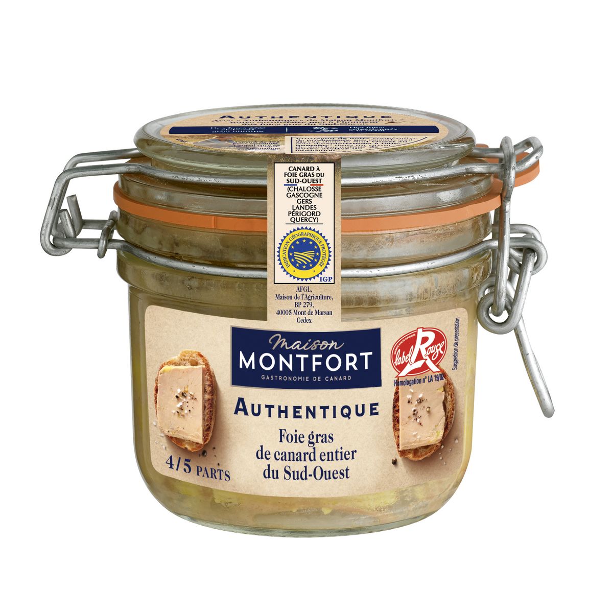 Foie gras de canard entier - IGP Gers - Bocal 180g - Vente en ligne