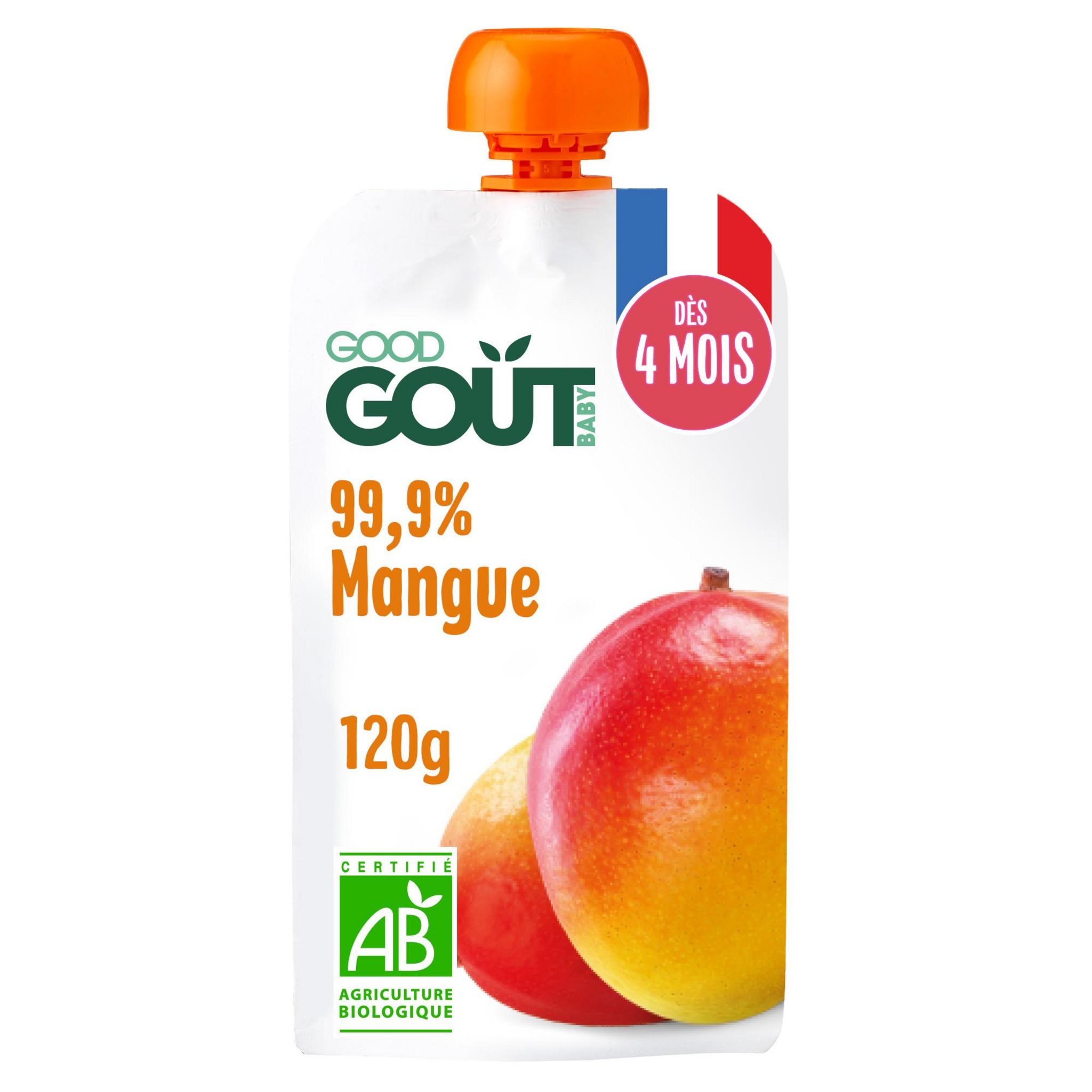 GOOD GOUT Gourde dessert à la mangue bio dès 4 mois 120g pas cher