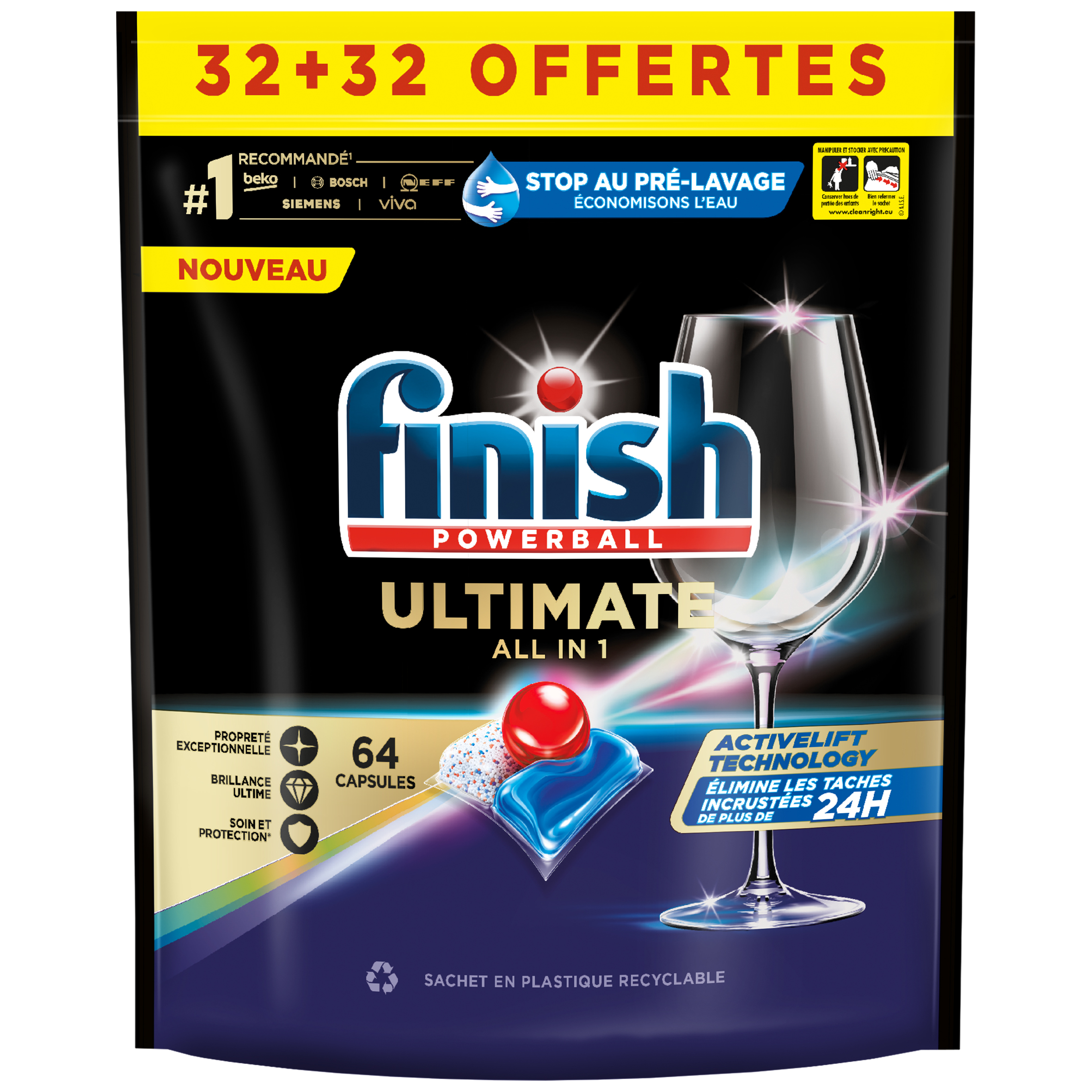 Blister de 3 Tablettes entretien lave-vaisselle FINISH - La Poste