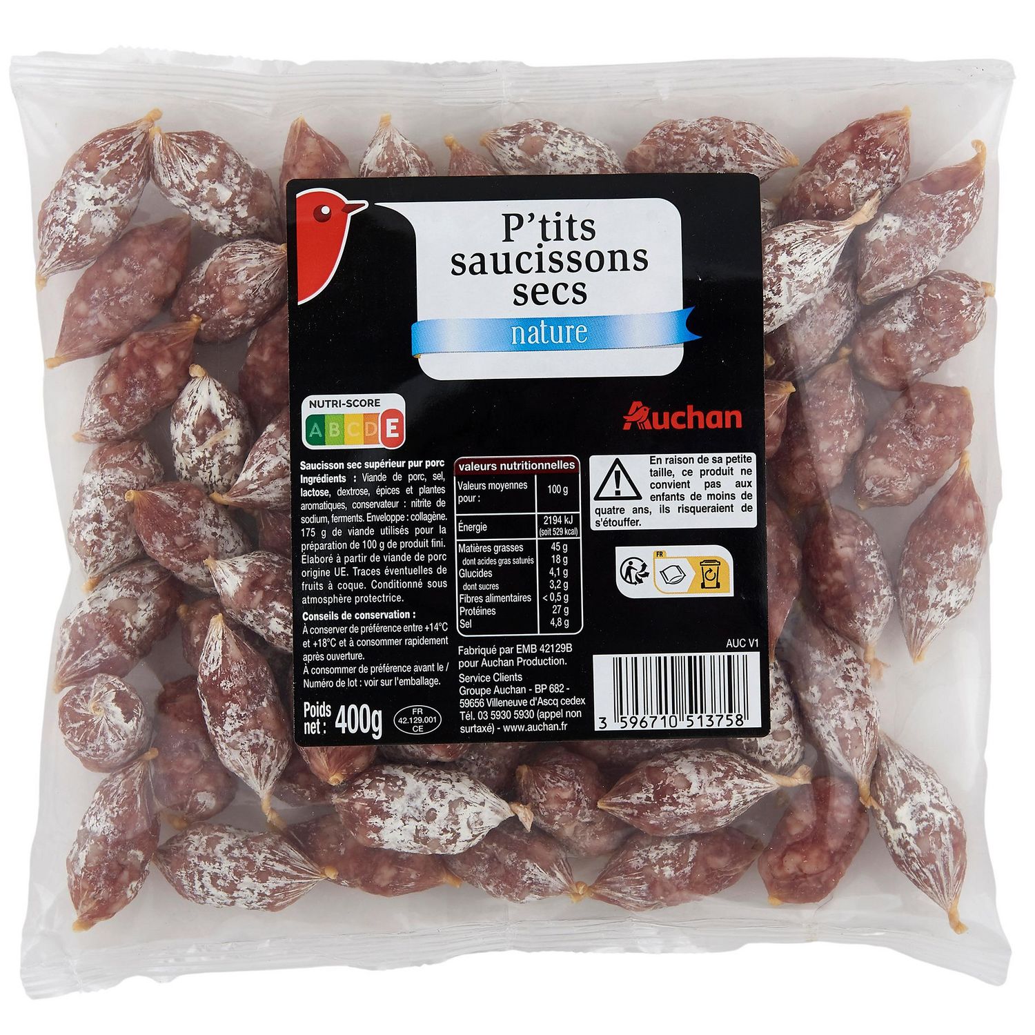 PACK COMPLET POUR environ 4 à 6 kgs de SAUCISSON SEC