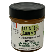 GRAINE DE GOURMET Tartinade aux haricots tarbais poivrons et paprika bio 110g