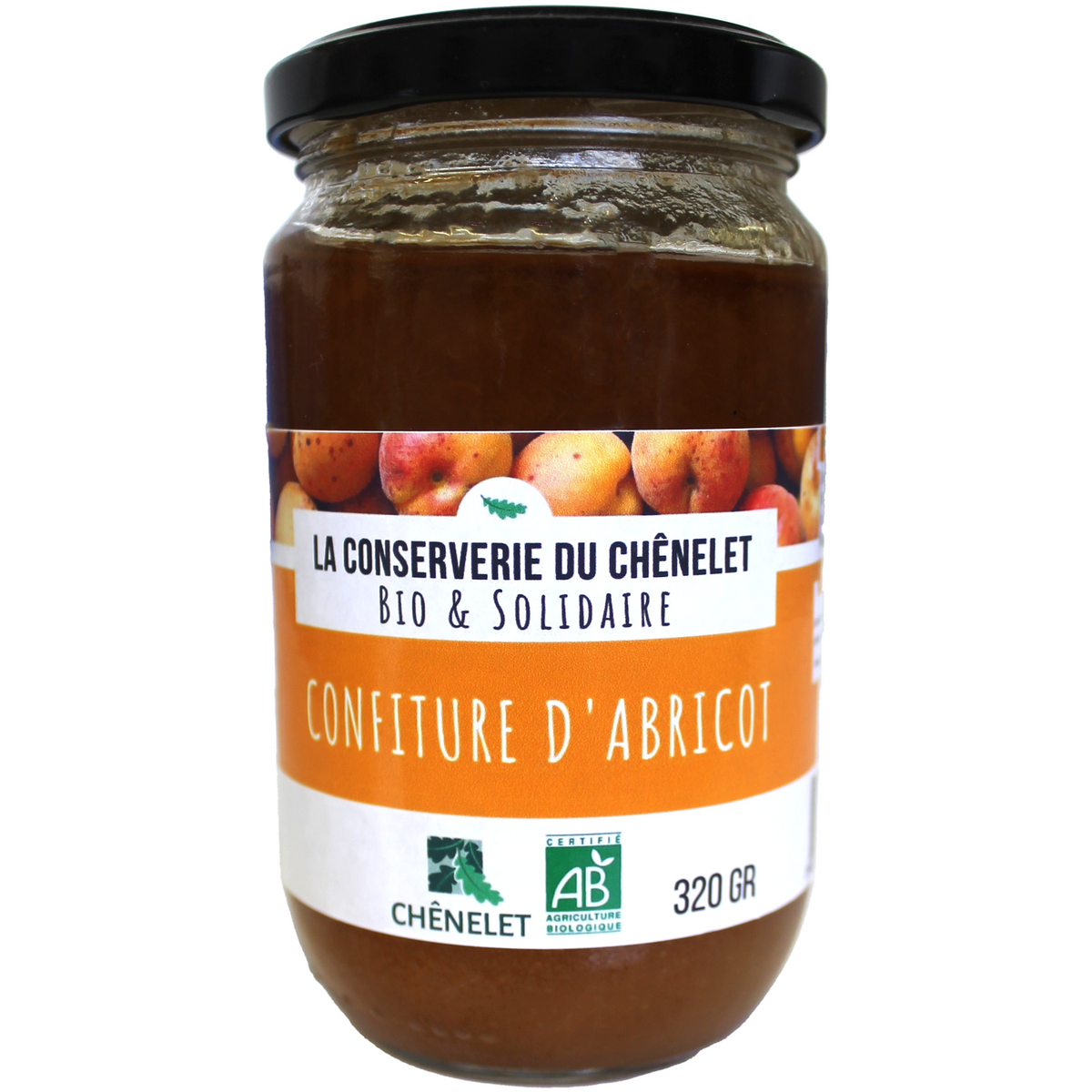 LA CONSERVERIE DU CHÊNELET Confiture d'abricot bio 320g