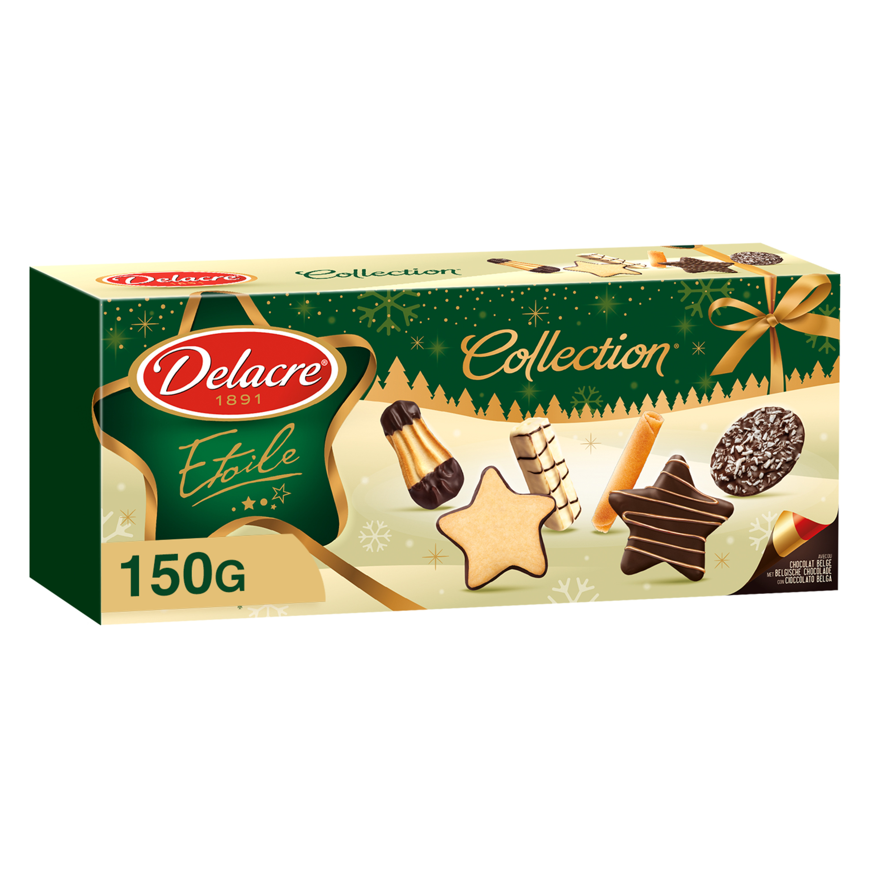 Delacre biscuits noël étoile délices au chocolat 485g