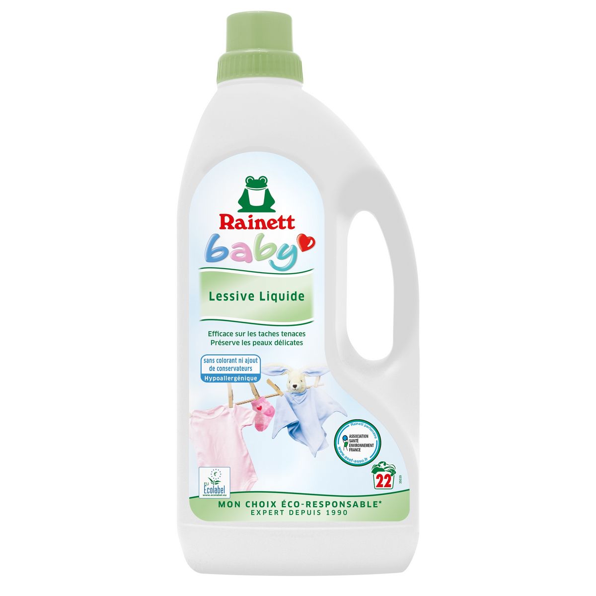 Rainett Ecolabel Lessive Liquide Concentrée pour Peaux Sensibles à