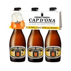 CAP D'ONA Coffret de bière blonde bio sans gluten 5% 3x33cl