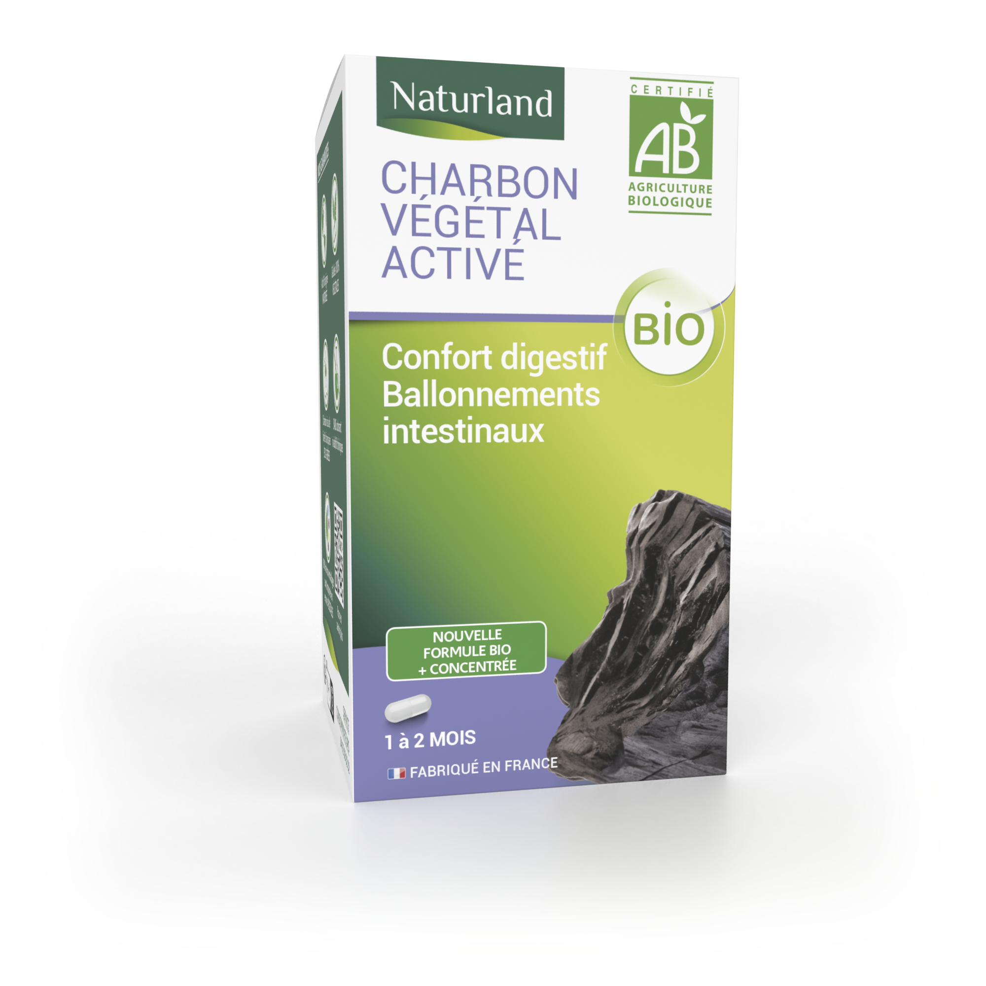 Charbon Actif Végétal Bio, 120 gélules