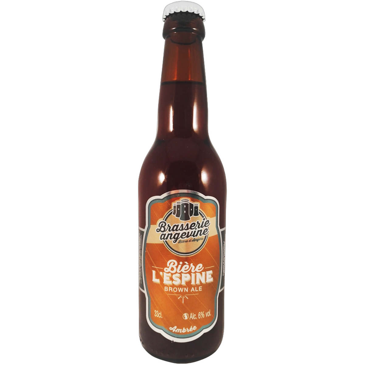 BRASSERIE ANGEVINE Bière ambrée L'Espine 6% 33cl pas cher à prix Auchan