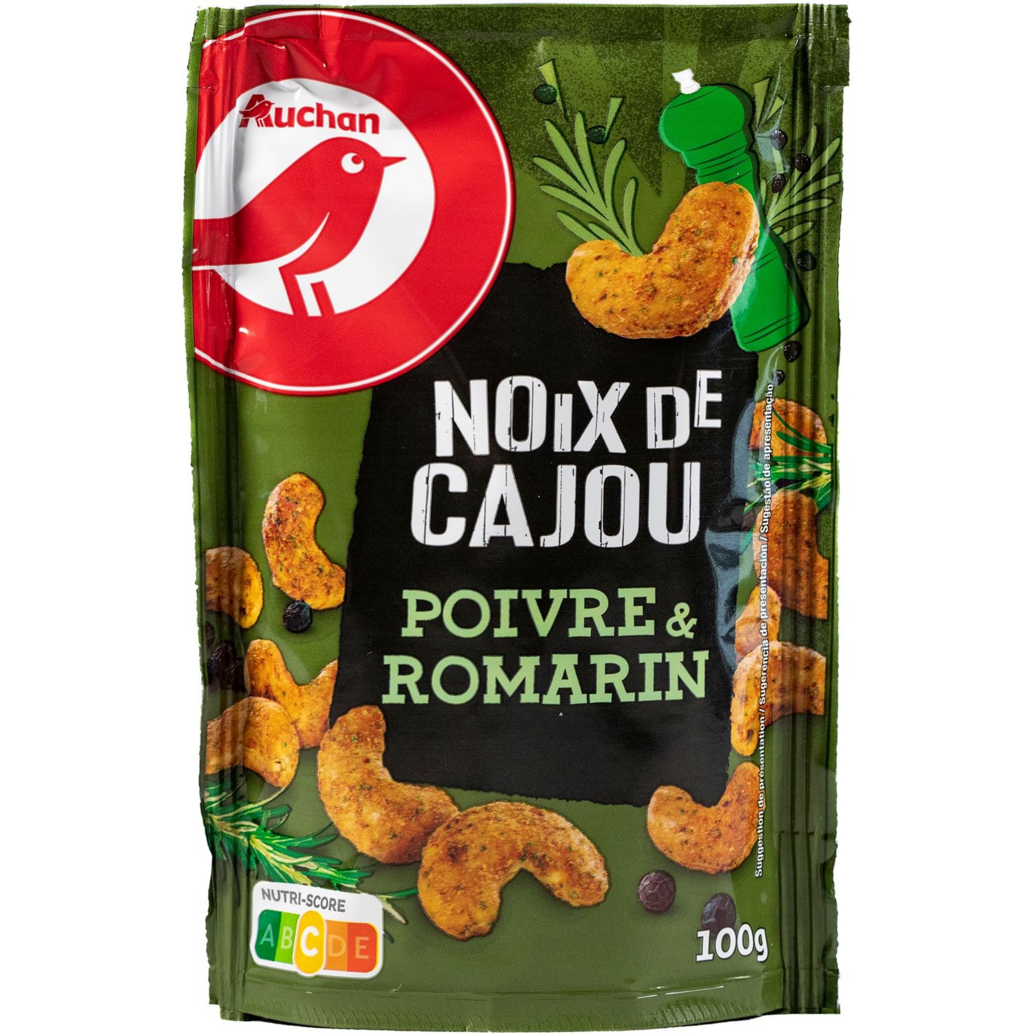 AUCHAN Auchan noix de cajou non salées 125g pas cher 