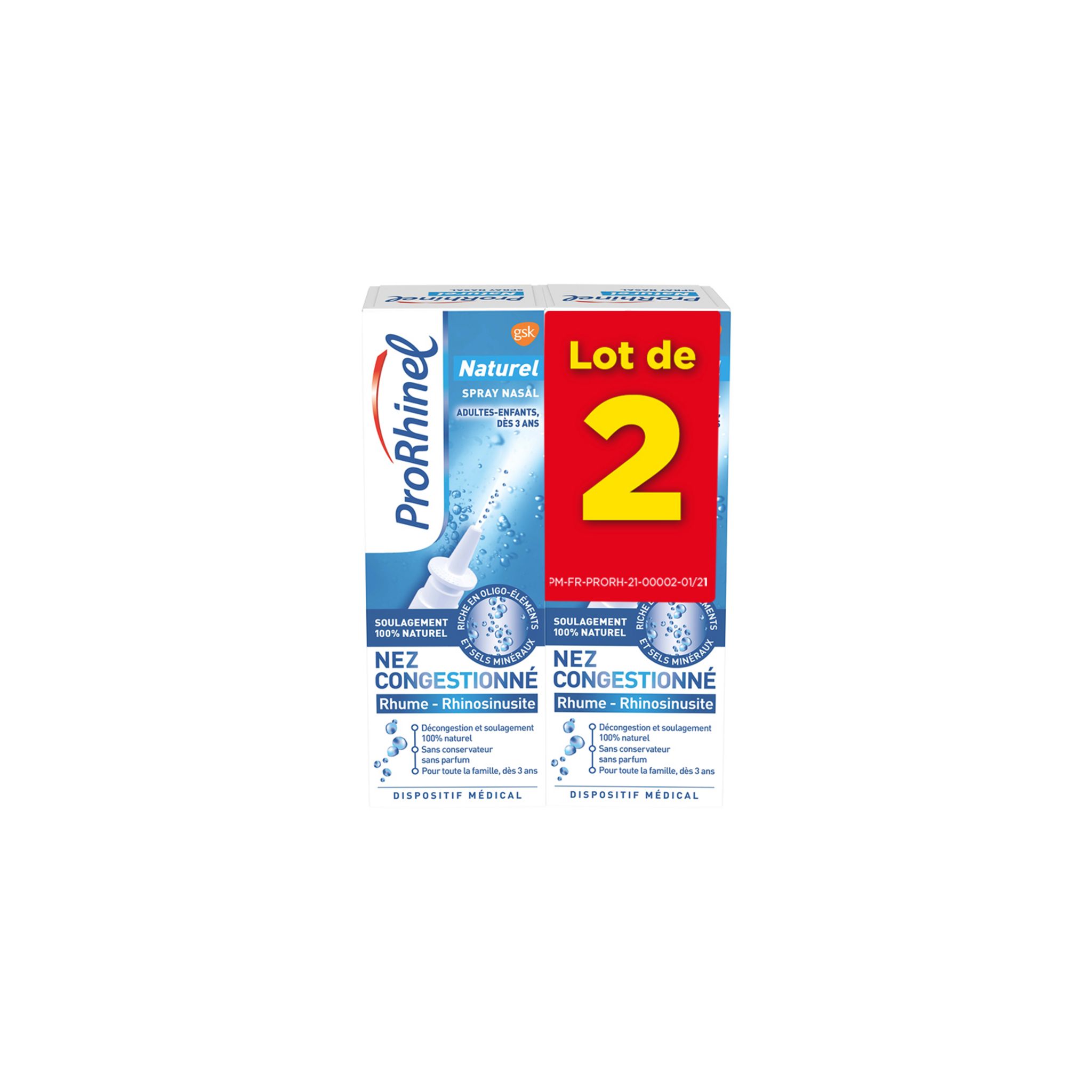 Prorhinel Spray Nasal Enfant Adulte 2x100mL