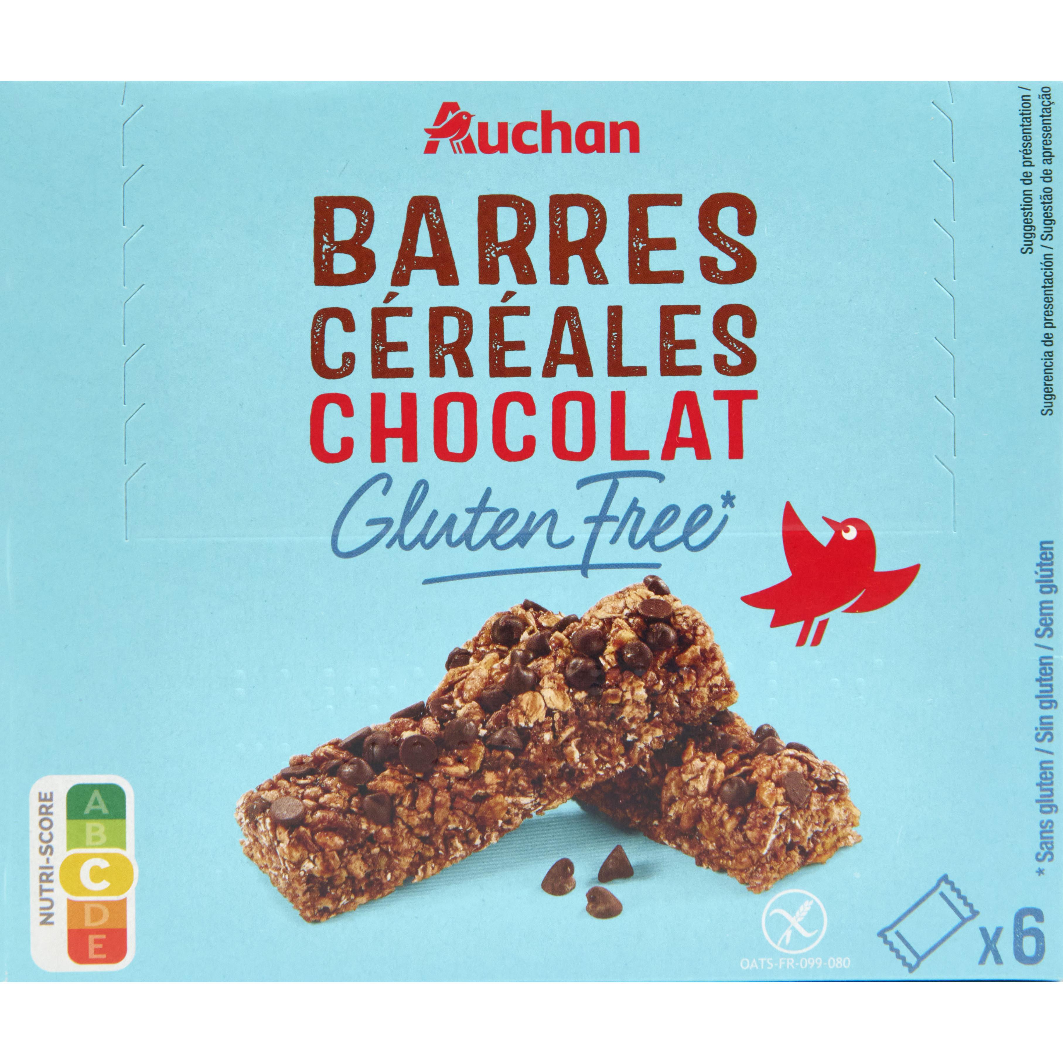 FITNESS Barres de céréales au chocolat noir 6 barres 141g pas cher